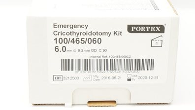 Smiths Medical 100/465/060 Portex Emergency Cricothyroidotomy Kit 6mm x 9.2mm(x)